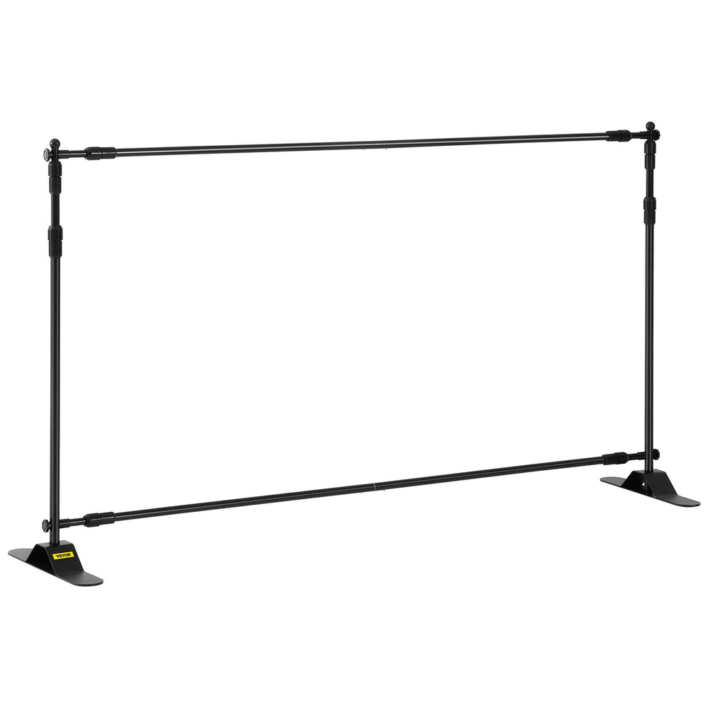VEVOR 2.44m Display Backdrop Banner Stand Adjustable Telescopic Lightweight Trade Show Wall Exhibitor x 4 PACK