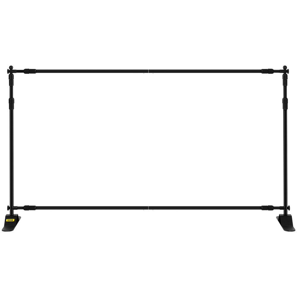 VEVOR 2.44m Display Backdrop Banner Stand Adjustable Telescopic Lightweight Trade Show Wall Exhibitor x 4 PACK