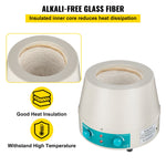 VEVOR 500ml Magnetic Stirrer Heating Mantle 250W Heating Mantle Stirrer Digital Display for Round Bottom Flask