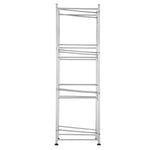 VEVOR 4 Tiers Water Jug Holder, 5 Gallon Water Bottle Holder, Single Row Water Bottle Rack for 4 Bottles, Heavy Duty Water Jug Rack for Kitchen, Office, Living Room, Silver