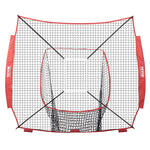 VEVOR 7x7 ft Baseball Softball Practice Net, Portable Baseball Training Net for Hitting Batting Catching Pitching, Backstop Baseball Equipment Training Aids with Strike Zone (Net Only)