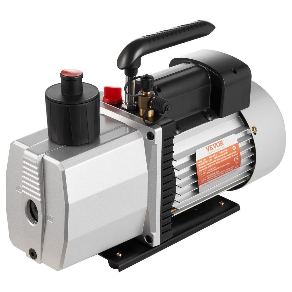 VEVOR 483 L/min(8 CFM) Two-Stage Rotary Vane Professional Vacuum Pump 15 Micron 559W(3/4 HP)