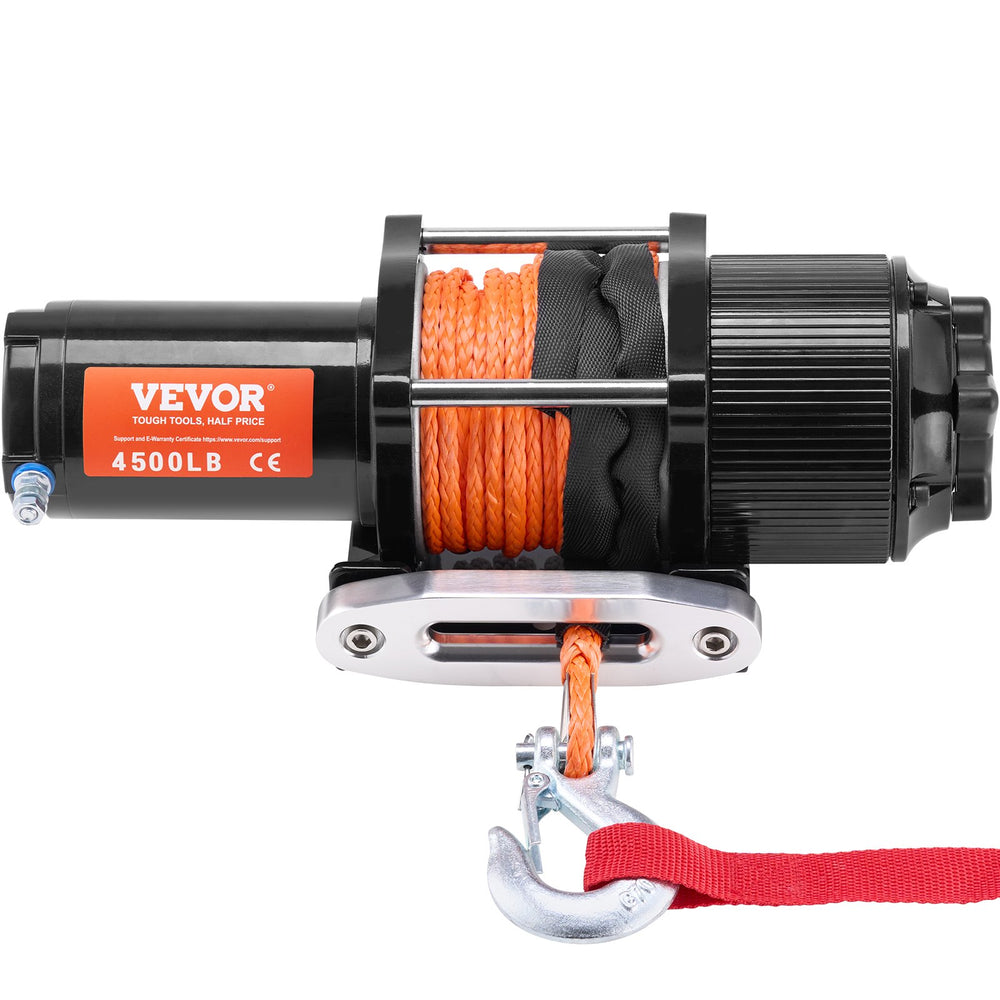 VEVOR Electric Winch ATV UTV 2041.2 kg Synthetic Rope Waterproof Remote Control
