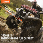 VEVOR Electric Winch ATV UTV 1587.6 kg Synthetic Rope Waterproof Wired Control