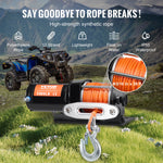 VEVOR Electric Winch ATV UTV 1587.6 kg Synthetic Rope Waterproof Wired Control