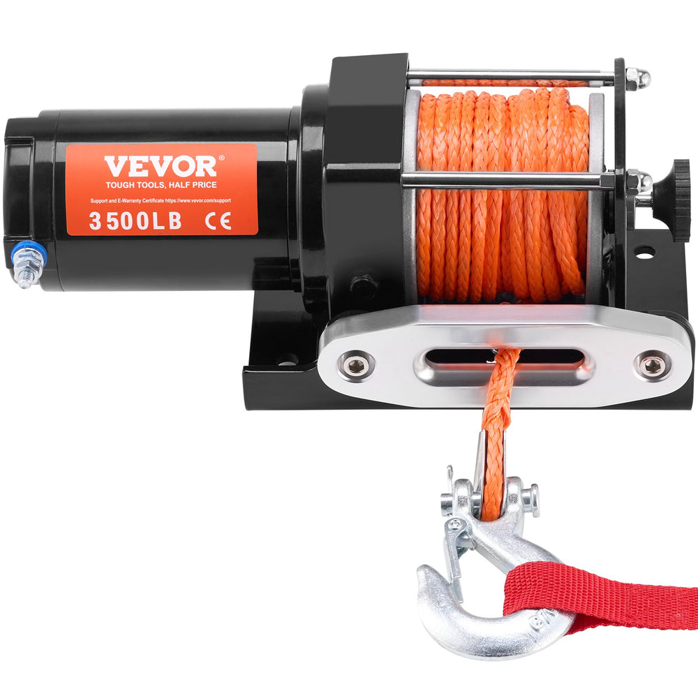 VEVOR Electric Winch ATV UTV 1587.6 kg Synthetic Rope Waterproof Wired Control