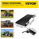 Skid Steer Quick Tach Attachment Mount Plate & Conversion Adapter Latch Box 1/4”