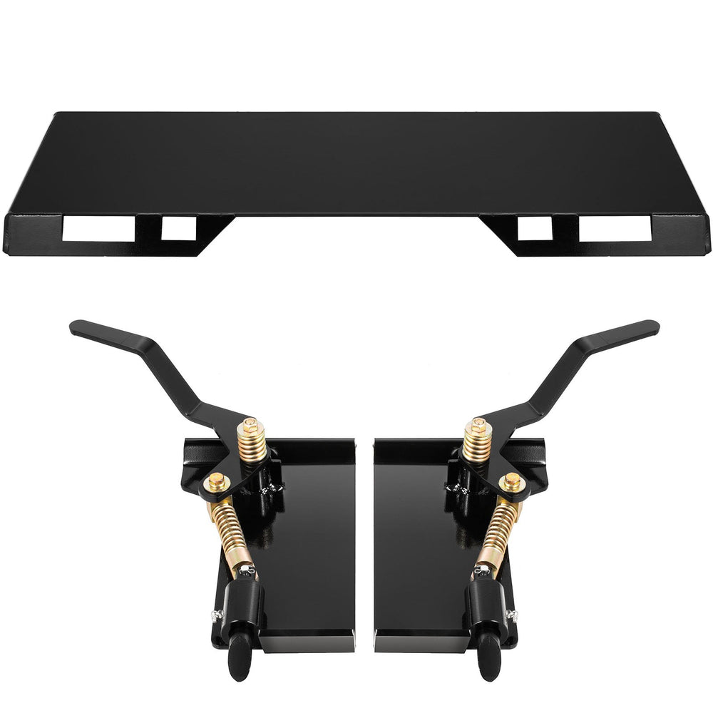 Skid Steer Quick Tach Attachment Mount Plate & Conversion Adapter Latch Box 1/4”