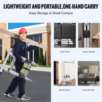 VEVOR Telescoping Ladder, 12.5FT A-Shape Aluminum Extension Ladder Lightweight, Multi-button Retraction Collapsible Ladder, 375 LBS Capacity w/ Stabilizer Bar, Multi-Purpose Ladders for RV, Camper
