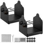 VEVOR 6x6 Post Base 2 Pcs, Inner Size 5.9x5.55 inch / 150x141 mm Post Brackets, Heavy Duty Carbon Steel Decking Posts, Wood Posts Brackets for Pavilion Deck Railing Support Deck Base Plate, Black