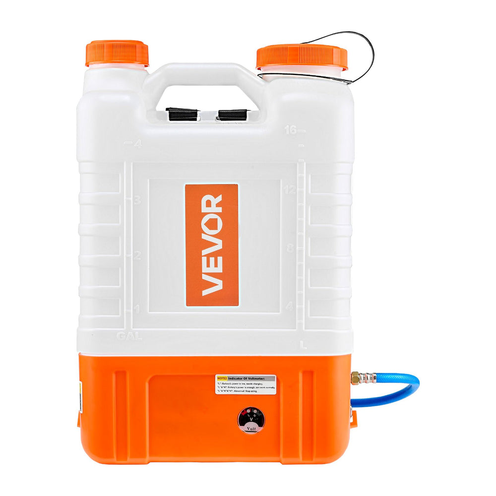 VEVOR Backpack Sprayer with Trolley, Adjustable Pressure 0-94 PSI, 15L Tank on Wheels, with 6 Nozzles, 2 Wands, Wide Mouth Lid for Garden, Weeding, Spraying, Cleaning
