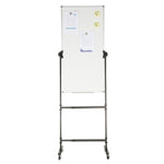 VEVOR Rolling Magnetic Whiteboard, Double-sided Mobile Whiteboard 24x48 Inches, Adjustable Height Dry Erase Board with Wheels, 1 Magnetic Erase & 3 Dry Erase Markers & Movable Tray for Office School