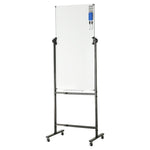 VEVOR Rolling Magnetic Whiteboard, Double-sided Mobile Whiteboard 24x48 Inches, Adjustable Height Dry Erase Board with Wheels, 1 Magnetic Erase & 3 Dry Erase Markers & Movable Tray for Office School