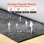 VEVOR Non-Slip Resistant Rug Pad, Protective Cushioning Carpet Pad, 2'x8' (7.875' Actual), 1/4"Thick, Dual Surface, Polyester Felt + Latex, 1-2㎡ Area Carpet Padding Rug Cushion Safe for All Floors