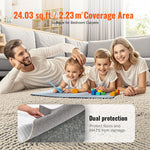 VEVOR Non-Slip Resistant Rug Pad, Protective Cushioning Carpet Pad, 2'x8' (7.875' Actual), 1/4"Thick, Dual Surface, Polyester Felt + Latex, 1-2㎡ Area Carpet Padding Rug Cushion Safe for All Floors