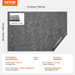 VEVOR Non-Slip Resistant Rug Pad, Protective Cushioning Carpet Pad, 2'x8' (7.875' Actual), 1/4"Thick, Dual Surface, Polyester Felt + Latex, 1-2㎡ Area Carpet Padding Rug Cushion Safe for All Floors