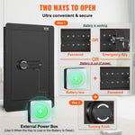VEVOR 65 cm Tall Wall Safe 3-Tier Hidden Safe with Keypad Shelves & Key Holders