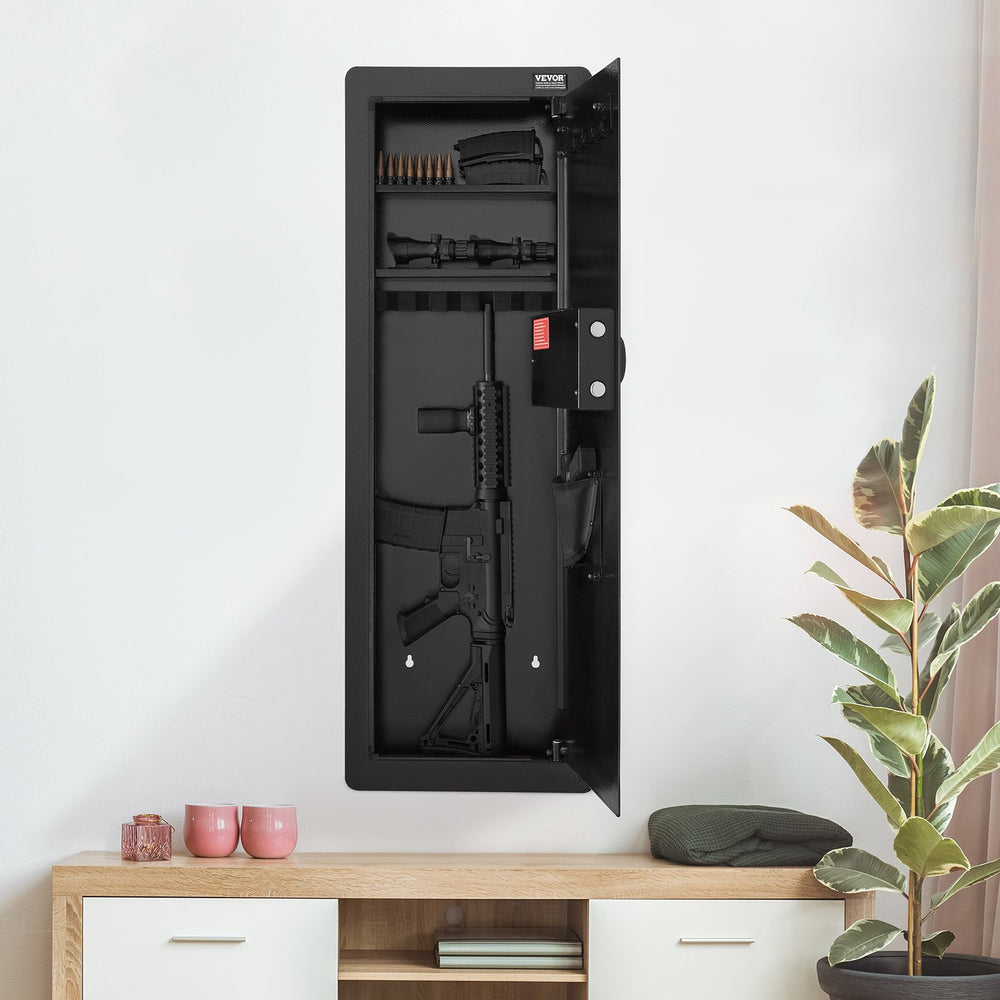 VEVOR 109 cm Tall Wall Gun Safe 4-Tier Hidden Gun Safe with Keypad & Fingerprint