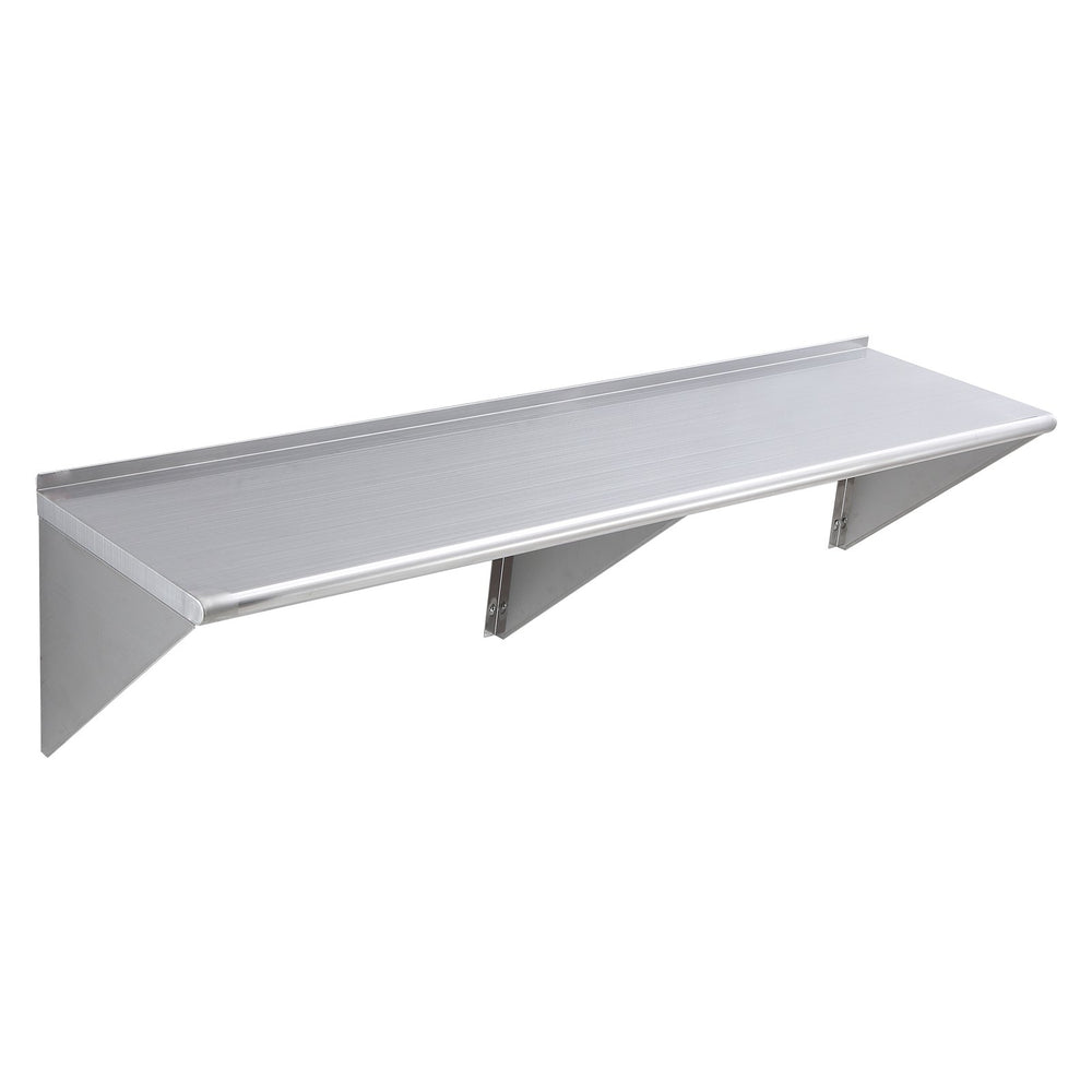 VEVOR 72" x 18" Stainless Steel Wall Mounted Shelf Kitchen Restaurant Shelving