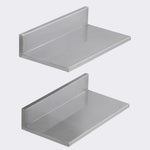 VEVOR 21.8 x 40.6 cm Stainless Steel Shelf, Wall Mounted Floating Shelving with Backsplash, 20 kg Load Capacity Commercial Shelves, Heavy Duty Storage Rack for Restaurant, Kitchen, Bar, Home, and Hotel