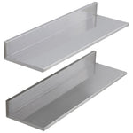 VEVOR 21.8 x 76.2 cm Stainless Steel Shelf, Wall Mounted Floating Shelving with Backsplash, 20 kg Load Capacity Commercial Shelves, Heavy Duty Storage Rack for Restaurant, Kitchen, Bar, Home, and Hotel