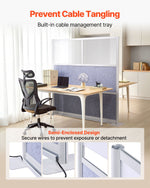 VEVOR Office Divider Privacy Partition, 1-Pack, 1778 x 1778 mm Modular Wall Room Divider, PET Workstation Cubicle Partition with Frosted Windows, Freestanding Privacy Panel for Office Library