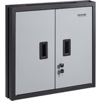 VEVOR Foldable Wall Cabinet, Metal Garage Locker Mounted 660 mm Small Tool Chest 108.8 kg Loading Capacity Adjustable Shelf Magnetic Door File for Warehouse Office Home Black