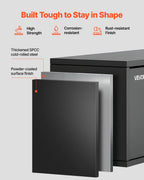 VEVOR Metal Wall Cabinet, 77W x 30.5D x 35.6H cm, Floating Garage Tool Cabinet with Up-Flip Door, 54.5 kg Load per Shelf, Fit for Garage, Basement, Kitchen, Warehouse, Assembly Required