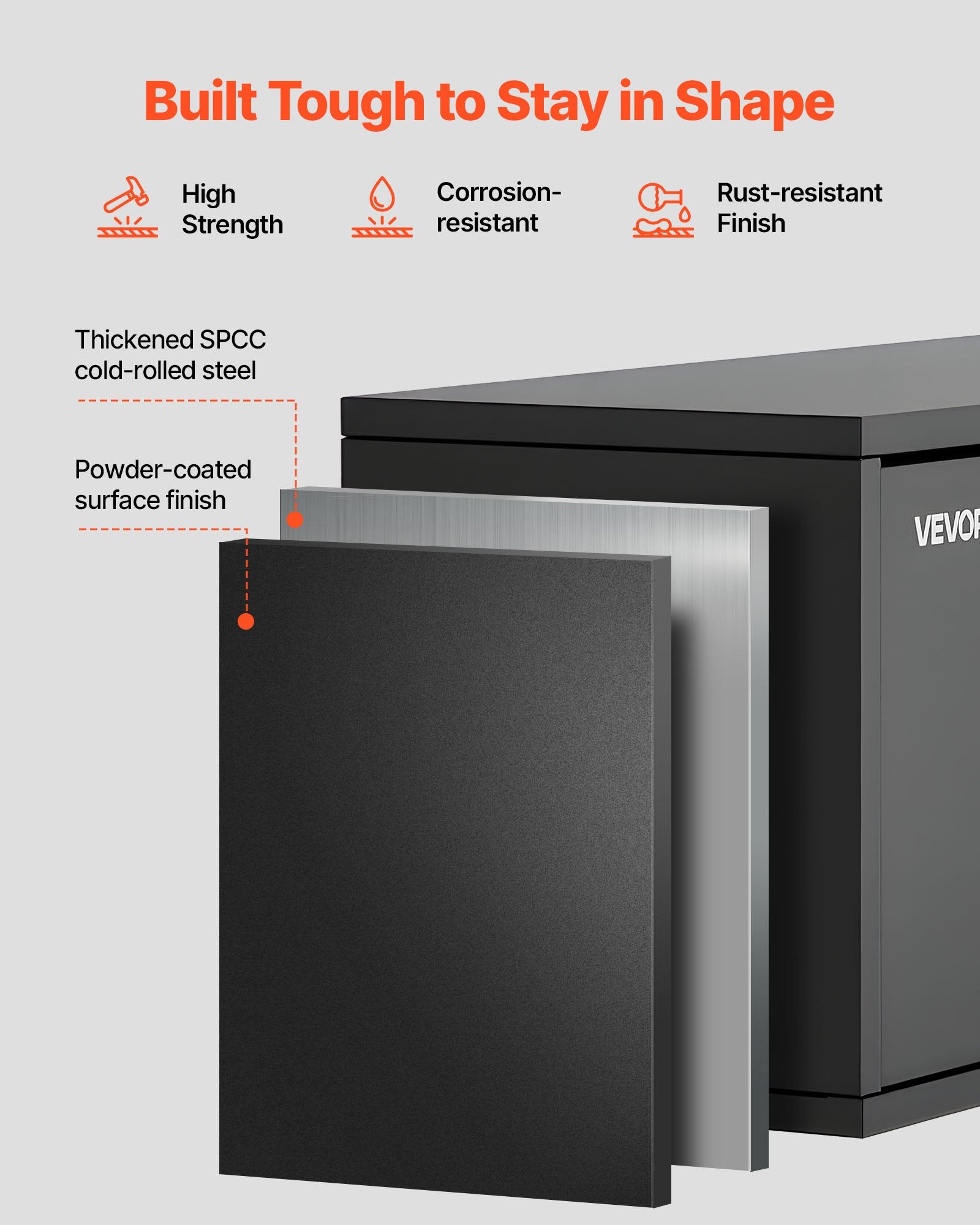 VEVOR Metal Wall Cabinet, 77W x 30.5D x 35.6H cm, Floating Garage Tool Cabinet with Up-Flip Door, 54.5 kg Load per Shelf, Fit for Garage, Basement, Kitchen, Warehouse, Assembly Required