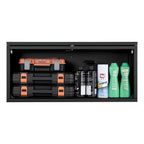 VEVOR Metal Wall Cabinet, 77W x 30.5D x 35.6H cm, Floating Garage Tool Cabinet with Up-Flip Door, 54.5 kg Load per Shelf, Fit for Garage, Basement, Kitchen, Warehouse, Assembly Required