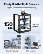 VEVOR 12U Wall Mount Server Rack, 68.04 kg Max Load Capacity, Open Frame Network Rack with 180 Degrees Gate Swing Door, Carbon Steel, Ideal for IT Network Equipment & AV Devices Computer Server, Black