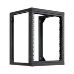 VEVOR 12U Wall Mount Server Rack, 68.04 kg Max Load Capacity, Open Frame Network Rack with 180 Degrees Gate Swing Door, Carbon Steel, Ideal for IT Network Equipment & AV Devices Computer Server, Black