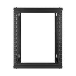 VEVOR 12U Wall Mount Server Rack, 68.04 kg Max Load Capacity, Open Frame Network Rack with 180 Degrees Gate Swing Door, Carbon Steel, Ideal for IT Network Equipment & AV Devices Computer Server, Black