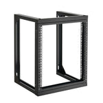 VEVOR 12U Wall Mount Server Rack, 68.04 kg Max Load Capacity, Open Frame Network Rack with 180 Degrees Gate Swing Door, Carbon Steel, Ideal for IT Network Equipment & AV Devices Computer Server, Black