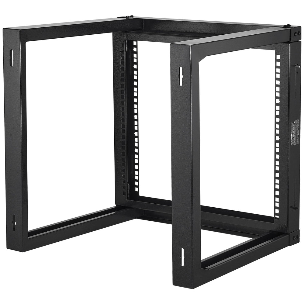 VEVOR 9U Wall Mount Rack 150 lbs/68.04 kg Open Frame Server Network Rack Black 530x450x520mm