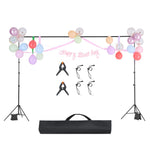 VEVOR Backdrop Stand, 10 x 10 ft Adjustable Photo Backdrop Stand Kit, Portable Background Backdrop Stand with 4 Crossbars, Heavy Duty Projector Screen Stand, for Wedding, Photo Video Studio & Party