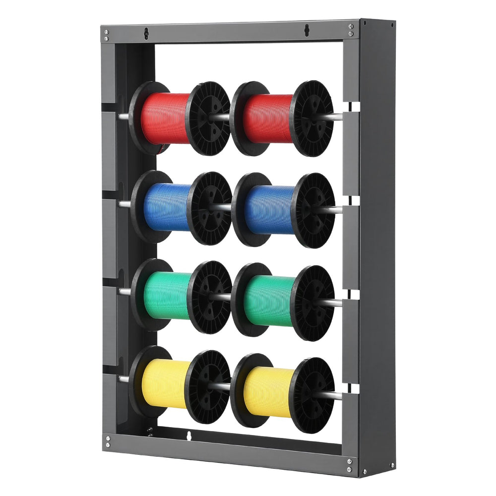 VEVOR Wire Spool Rack, 4 Adjustable Rods, Cold-Rolled Steel Wire Spool Holder Wall Mounted for Multi-Spools, Wiring Storage, 68kg / 150 lbs Capacity Cable Dispenser, for Electrical Industrial Retail Use