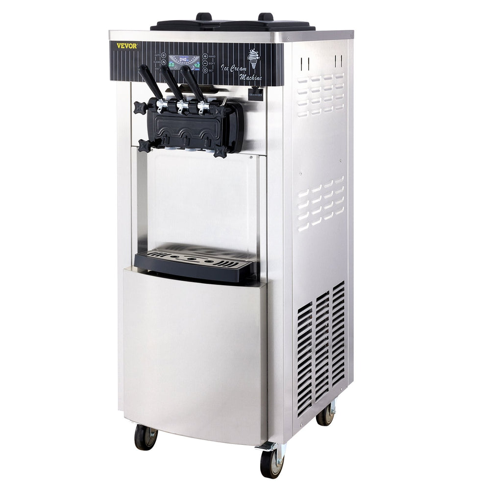 VEVOR Soft Ice Cream Machine 2200W Commercial Vertical Soft Ice Cream Maker Machine 5.3 to 7.4 Gallons per Hour Ice Cream Machine for Restaurants Bars Cafes Bakeries