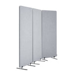VEVOR 2FT Room Divider, 3 Panels PET Polyester Soundproof Room Screen, Folding Privacy Divider Portable Partition Divider for Room Separation, Freestanding Room Partitions for Office Study, Grey