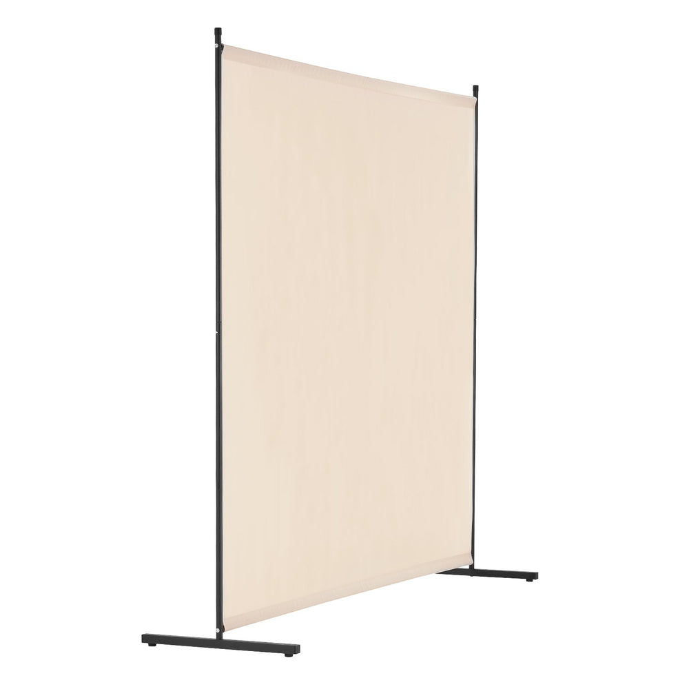 VEVOR Room Divider, Single Panel Room Divider, 6FT Privacy Screen Indoor, Partition Divider for Room Separation, Freestanding Room Divider Panel for Office, Bedroom, Beige