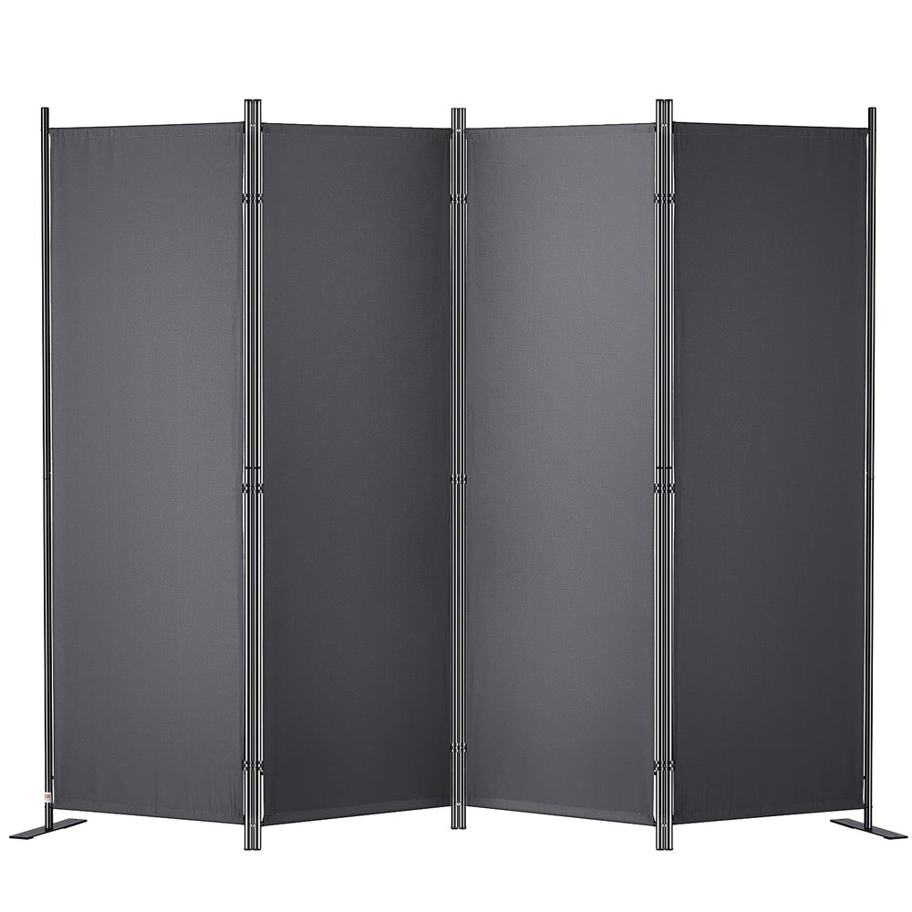 VEVOR Room Divider 4-Panel Folding Privacy Screen 224 cm x 30 cm x 171 cm Dark Gray
