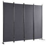 VEVOR Room Divider 4-Panel Folding Privacy Screen 224 cm x 30 cm x 171 cm Dark Gray