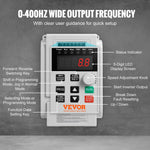 VEVOR VFD 2.2KW 10A 3HP Variable Frequency Drive for 3-Phase Motor Speed Control