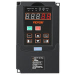 VEVOR VFD 1HP, 0.75KW, 3.5A, 1 or 3 Phase 220V Input to 3 Phase 220V Output Variable Frequency Drive, 40-60Hz Input, 0-400Hz Output VFD for Spindle Motor CNC Speed Control