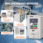 VEVOR VFD 4HP, 3KW, 14A, 1 or 3 Phase AC 220V Input to 3 Phase AC 0~220V Output Variable Frequency Drive, 50/60Hz Input, 0-2000Hz Output VFD for Spindle Motor Speed Control