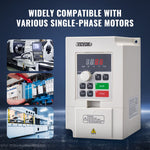 VEVOR VFD 4HP, 3KW, 14A, 1 or 3 Phase AC 220V Input to 3 Phase AC 0~220V Output Variable Frequency Drive, 50/60Hz Input, 0-2000Hz Output VFD for Spindle Motor Speed Control