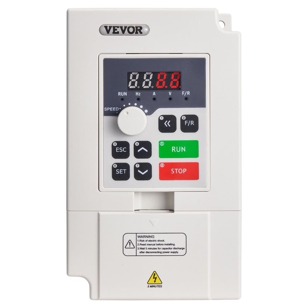 VEVOR VFD 4HP, 3KW, 14A, 1 or 3 Phase AC 220V Input to 3 Phase AC 0~220V Output Variable Frequency Drive, 50/60Hz Input, 0-2000Hz Output VFD for Spindle Motor Speed Control