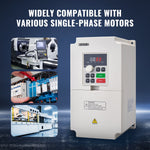VEVOR VFD 5HP, 4KW, 18A, 1 or 3 Phase AC 220V Input to 3 Phase AC 0~220V Output Variable Frequency Drive, 50/60Hz Input, 0-2000Hz Output VFD for Spindle Motor Speed Control