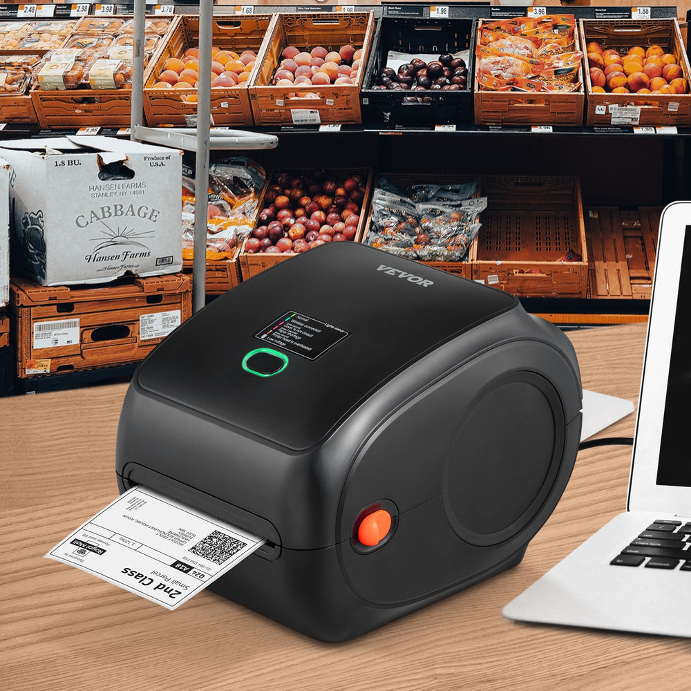 VEVOR Thermal Label Printer, 300DPI for 4x6 Mailing Packages, Wireless Bluetooth & Automatic Label Recognition, Support Windows/MacOS/Linux/Android/IOS, Compatible with Amazon, eBay, Etsy,etc