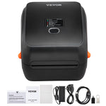 VEVOR Thermal Label Printer, 300DPI for 4x6 Mailing Packages, Wireless Bluetooth & Automatic Label Recognition, Support Windows/MacOS/Linux/Android/IOS, Compatible with Amazon, eBay, Etsy,etc
